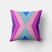 抽象芸術柄枕パープルブルーレトロ クッション (裏面)