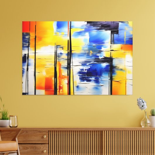 抽象芸術柔らかさ キャンバスプリント (インサイチュ (リビング))