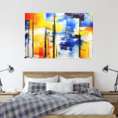 抽象芸術柔らかさ キャンバスプリント (インサイチュ (寝室))