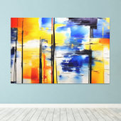 抽象芸術柔らかさ キャンバスプリント (インサイチュ (ウッドフロア))