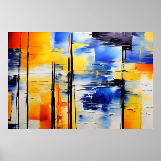 抽象芸術柔らかさ ポスター (正面)