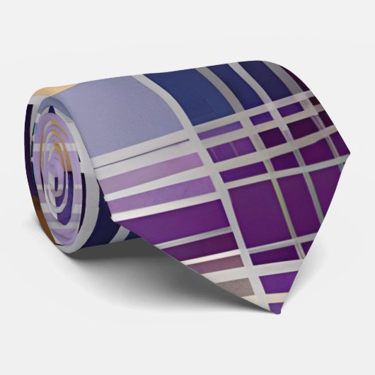 抽象芸術格子模様 ネクタイ (ロール)