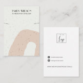 抽象芸術桃セラミックネックレスブレスレットディスプレイ 名刺 (正面/裏面)