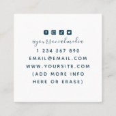 抽象芸術椅子家具ホームインテリア設計者 スクエア名刺 (裏面)