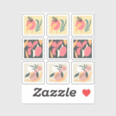 抽象芸術植物スケッチ枠 シール (シート)