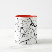 抽象芸術植物スケッチ マグカップ (中央)