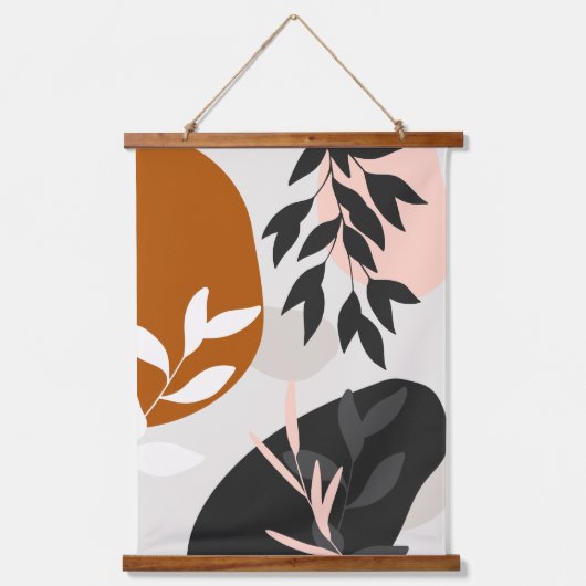 抽象芸術植物デザインインアーストーン 吊り下げ型タペストリー (正面)