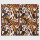 抽象芸術植物フォーク自然愛好家への贈り物 ラッピングペーパー (フラット)