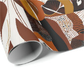 抽象芸術植物フォーク自然愛好家への贈り物 ラッピングペーパー (ロールコーナー)