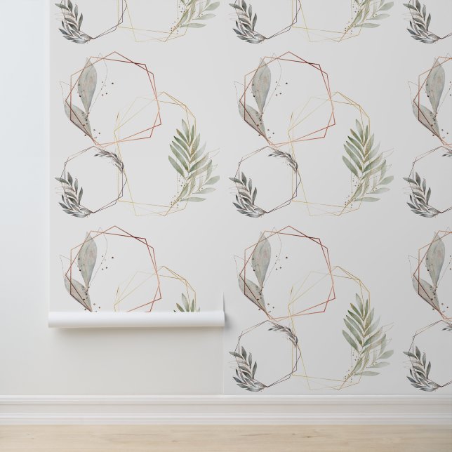 抽象芸術植物壁壁画(金ゴールド線画) 壁紙 (アプリケーション)