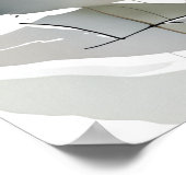 抽象芸術植物学(ばちゃばちゃ)跳ねるアートの枠なし ポスター (角)