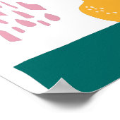 抽象芸術植物形状 ポスター (角)