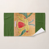 抽象芸術植物性デザイン付ハンドタオル ハンドタオル (ハンドタオル)