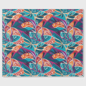 抽象芸術植物性熱帯植物デザイナー向け贈り物 ラッピングペーパー (フラット)