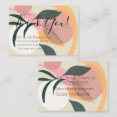 抽象芸術植物植物サンキューノートカード ノートカード (正面/裏面)