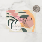 抽象芸術植物植物サンキューノートカード ノートカード (正面/裏面インサイチュ)