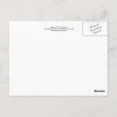 抽象芸術植物花スケッチポストカード ポストカード (裏面)