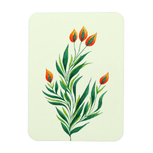 抽象芸術植物芸術春工場 マグネット