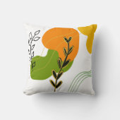 抽象芸術植物葉 クッション (正面)