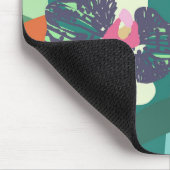 抽象芸術植物蘭カラフルフローラ園 マウスパッド (コーナー)