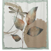 抽象芸術植物 シャワーカーテン (正面)