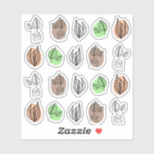 抽象芸術植物 シール (シート)