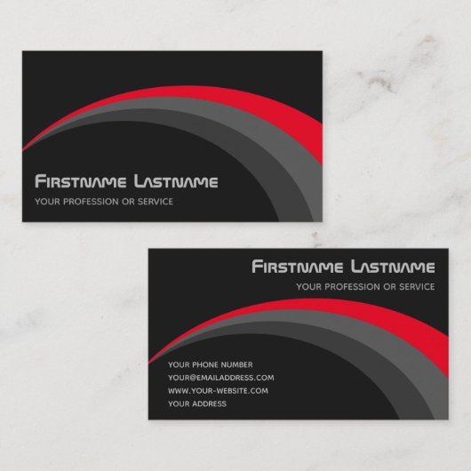 抽象芸術楕円グレーエレガントドグレー 名刺 (正面/裏面)