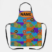 抽象芸術楕円、追加文字、エプロン エプロン (正面)