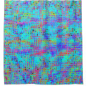 抽象芸術構造カオス シャワーカーテン (正面)