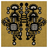 抽象芸術構造パターン – 白黒 ファブリック (見本)