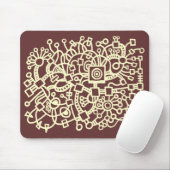 抽象芸術構造 – クリームオンチョコレート マウスパッド (マウス)