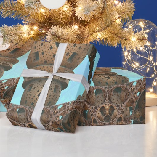 抽象芸術構造 ラッピングペーパー (クリスマス)