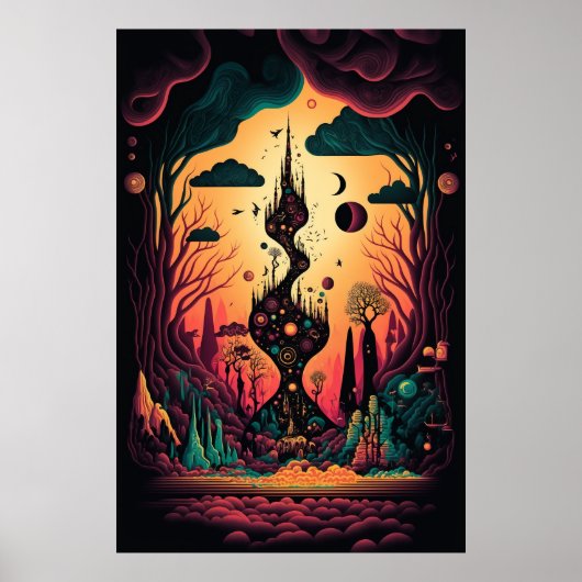 抽象芸術模様のポスター ポスター (正面)