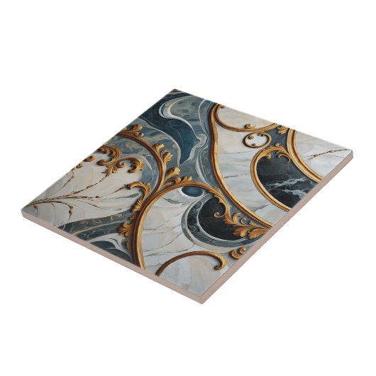 抽象芸術模様セラミックタイル タイル (側面)