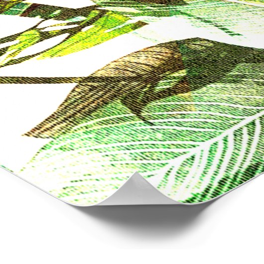 抽象芸術模様デザイン鮮やか ポスター (角)