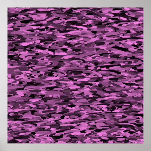 抽象芸術模様パープルブラックポスター ポスター (正面)