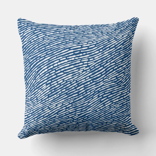 抽象芸術模様140523 – 絞り青の白 クッション (裏面)