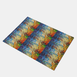 抽象芸術模様 ドアマット