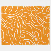 抽象芸術模様 フリースブランケット (正面(横))