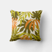 抽象芸術模様(熱帯葉) クッション (裏面)