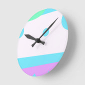 抽象芸術横置き(3 Moonsの壁掛け時計付き) ラウンド壁時計 (傾斜)