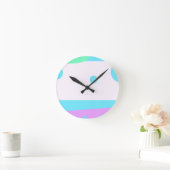 抽象芸術横置き(3 Moonsの壁掛け時計付き) ラウンド壁時計 (ホーム)