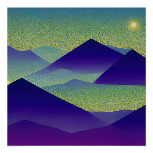 抽象芸術横落ちた流星23 ポスター (正面)