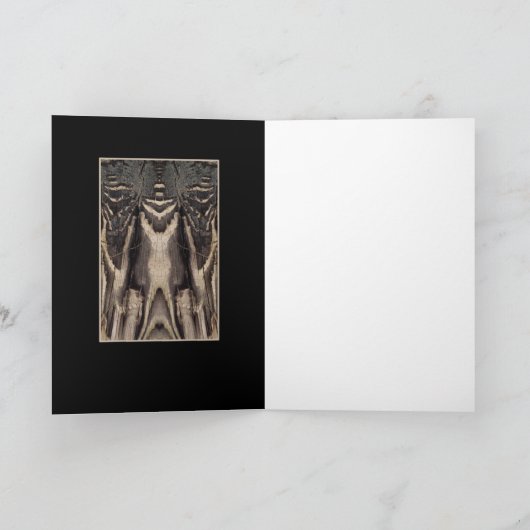 抽象芸術樹皮デザイン カード (内部)