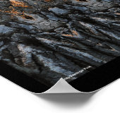 抽象芸術樹皮木模様 ポスター (角)