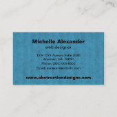 抽象芸術次元ビジネス・カードはっきりした、青 名刺 (裏面)
