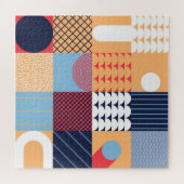 抽象芸術正方形アートワーク：幾何学的デザイン。 ジグソーパズル (横)