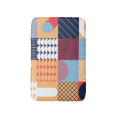 抽象芸術正方形アートワーク：幾何学的デザイン。 バスマット (正面縦)