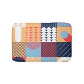 抽象芸術正方形アートワーク：幾何学的デザイン。 バスマット (正面)