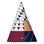 抽象芸術正方形アートワーク:幾何学的デザイン。 パーティーハット (右)